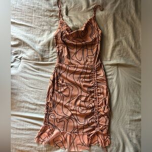 Stretchy brown bodycon dress